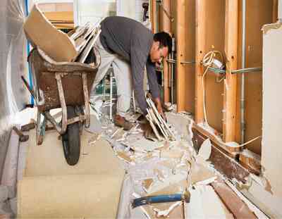 post construction cleaning being done by the professionals